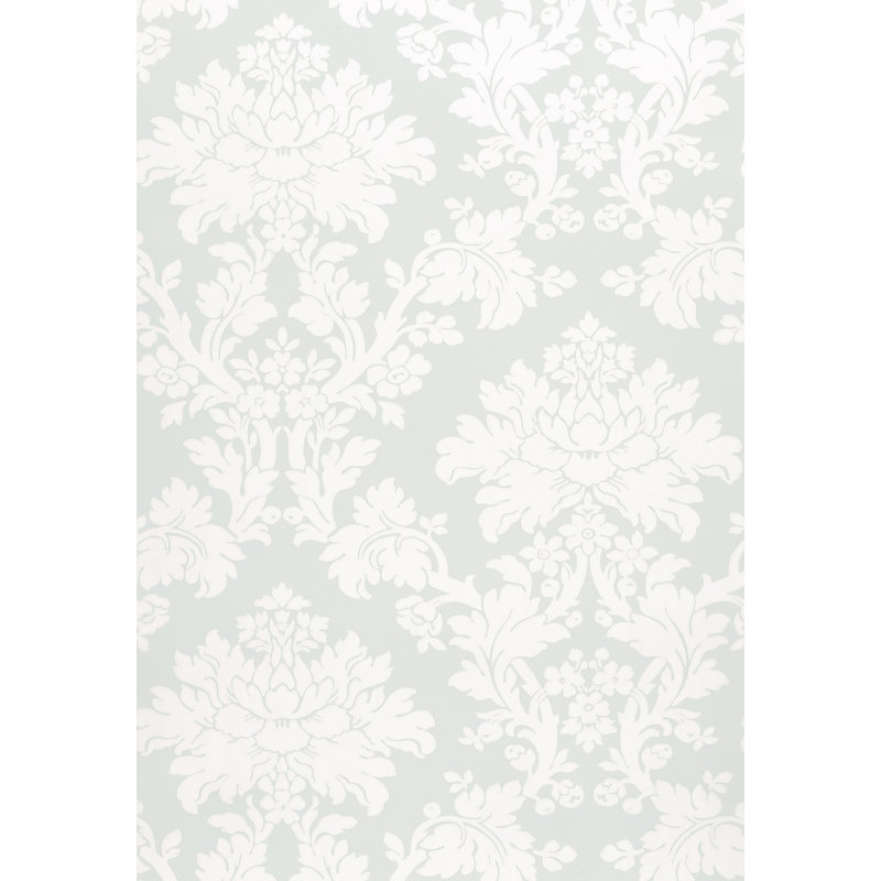 Papier peint damassé Tierni, Turquoise clair