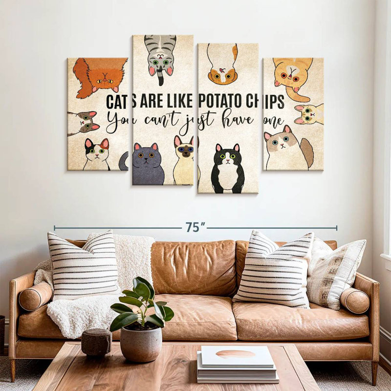 Brampt Cats Are Like Potato Chips, H 42 po x l 68 po