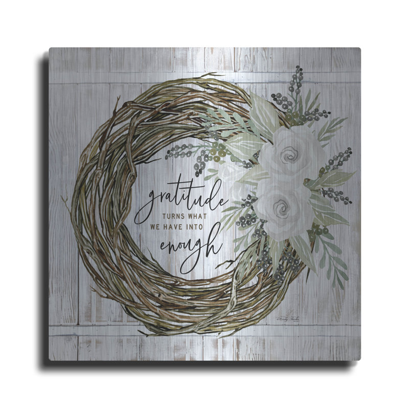 «Gratitude Wreath» par Cindy Jacobs, «Gratitude Wreath» par Cindy Jacobs, H 36 po x l 36 po