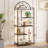 Etagere Bookshelf With Metal Frame And Wood Shelf