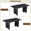 Table de salle à manger rectangulaire en bois Amiin 70 po avec 8 chaises Parsons rembourrées Criselle à dossier solide-1004774162-1004774163-1004774171