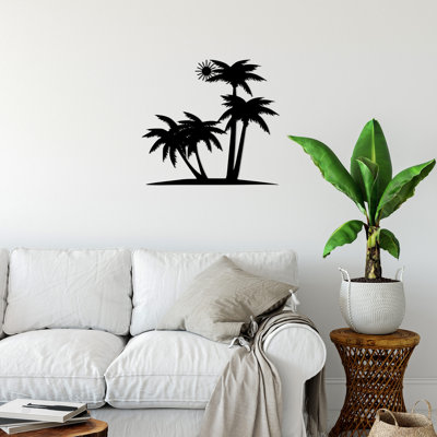 Stylish Metal Wall Art, Black Finish, 27.9 x 25.6 inches | 100% Metal Construction, Thickness: 0.06 inches | Easy Wall Mounting with Back Piece | Perfect Decorative Accent for Modern Home Décor