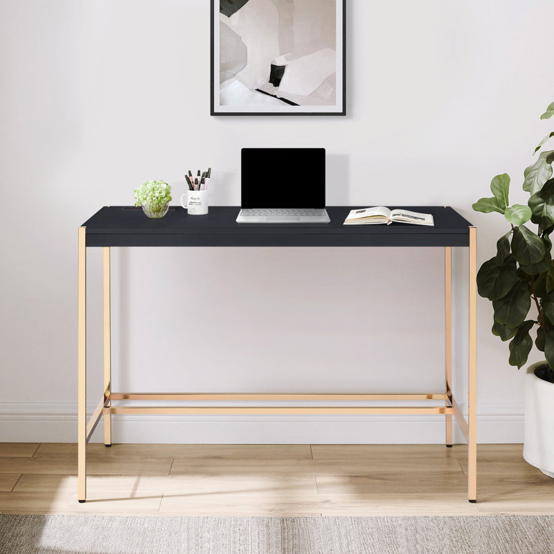 Bureau d'écriture Bristyn, Noir, H 30,5 po x l 42,5 po x P 20,5 po