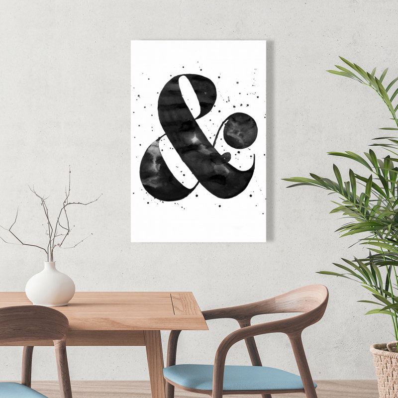 Ampersand - art sur toile de salon pour une décoration intérieure élégante