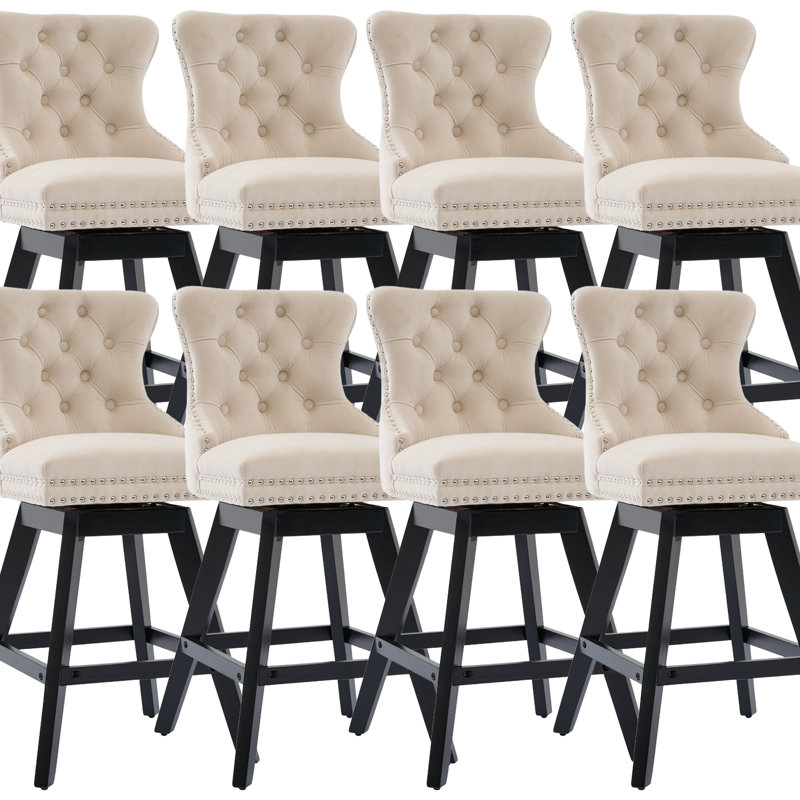 Ensemble de 8 tabourets de bar Modern, Beige