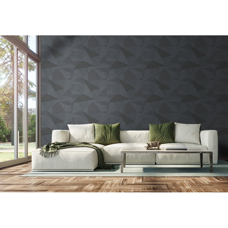 Beathe Geometric Shapes Double Roll, Dark Gray
