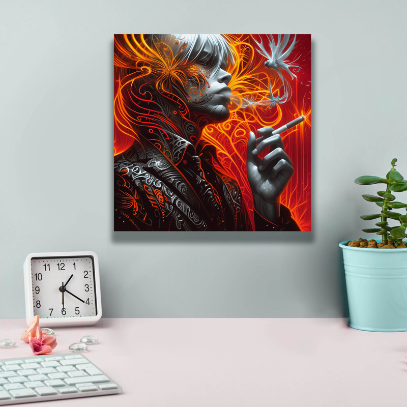 'Ethereal Ignition' by r3darch0n Canvas Wall Art, 12" H x 12" W x 0.75" D
