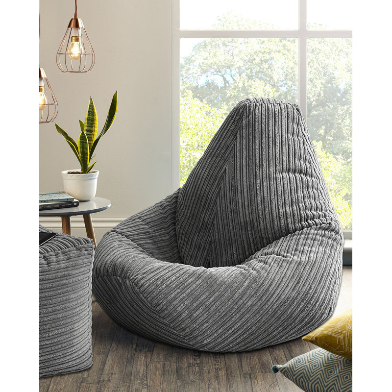 Refillable Classic Bean Bag, Grey