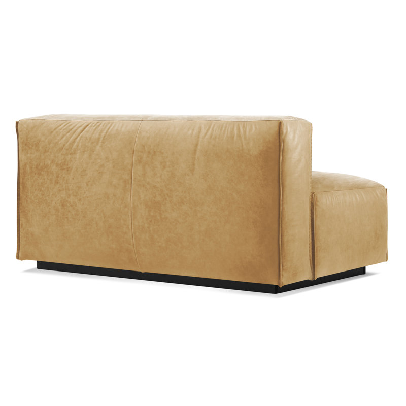 Cleon Loveseat, Camel Genuine Leather