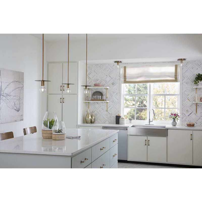 Beata Saulo Semi Flush Mount, Brushed Bronze