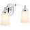 Bancroft 2 Light Indoor Bathroom Vanity Light Fixture, Position Facing Up or Down, UL Listed