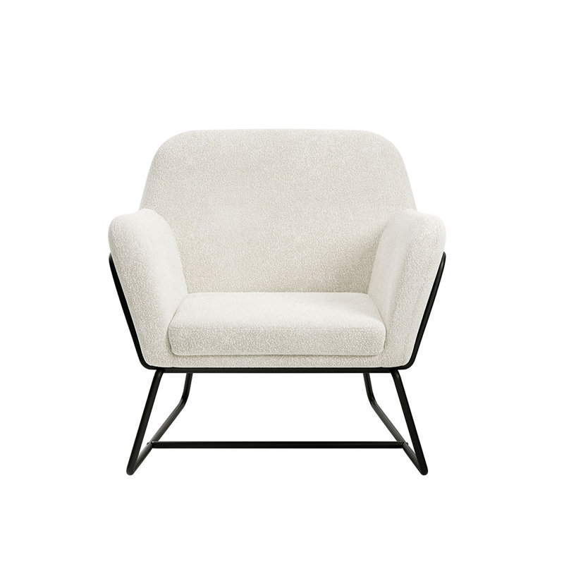 LPD Home Velvet Armchair, Ivory, Black
