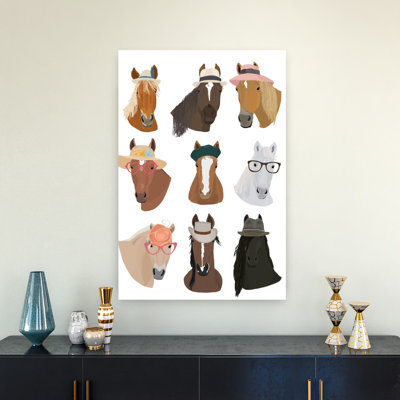 Chevaux en chapeaux, art contemporain cheval