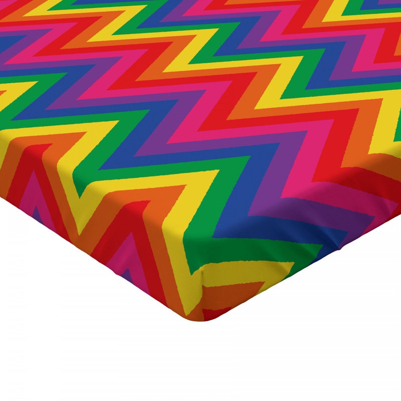Microfiber Chevron Fitted Sheet, Full Fitted Sheet