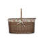 Wicker Deep Oval Picnic Basket with Garden Rose Lining