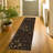Ottohome Non-Slip Leaves Area Rug For Living Room, Hallway Runner, Entryway Rug, Brown-103305835