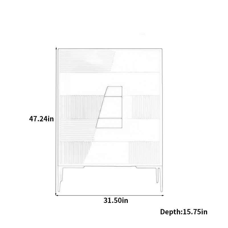 Commode de luxe minimaliste italienne, Vert