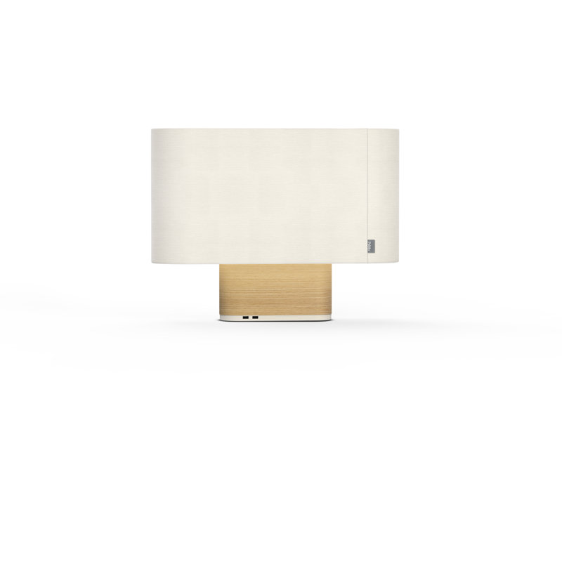 Belmont Table Table Lamp USB, White Oak, White