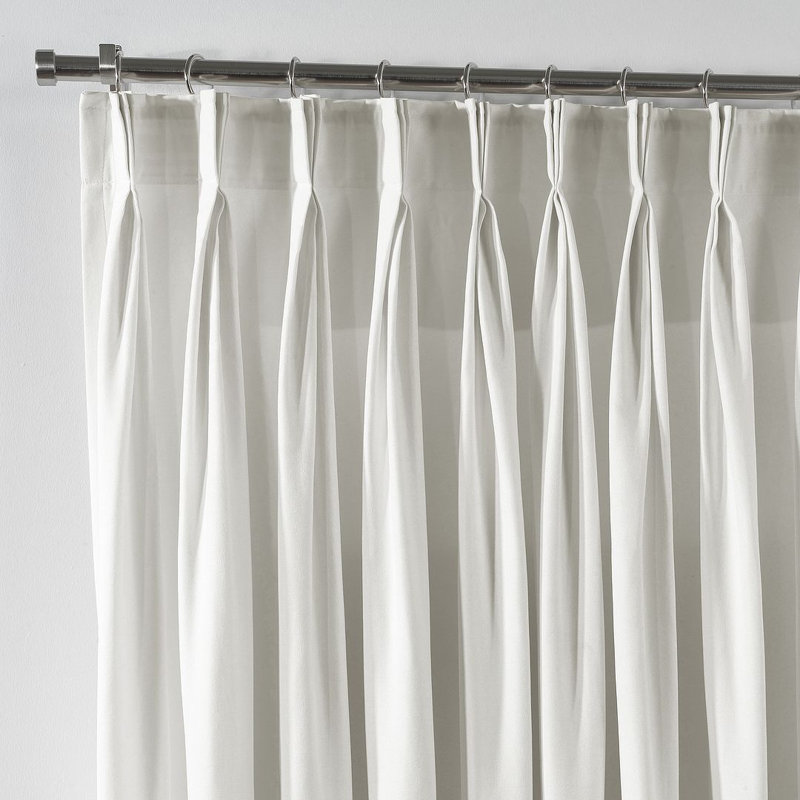 Room Darkening Single Curtain Panel, 130cm Width x 295cm Drop, White