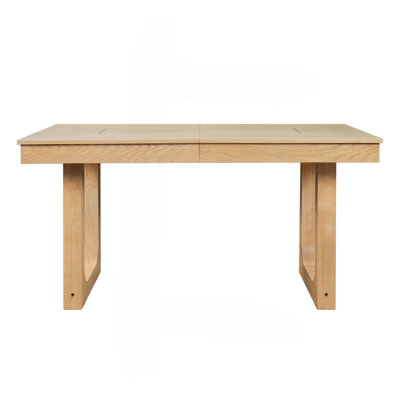 60"-78" Extendable Dining Table, Farmhouse Wooden Kitchen Table with Removable Leaf, Large Expanding Table for 4-8, Natural