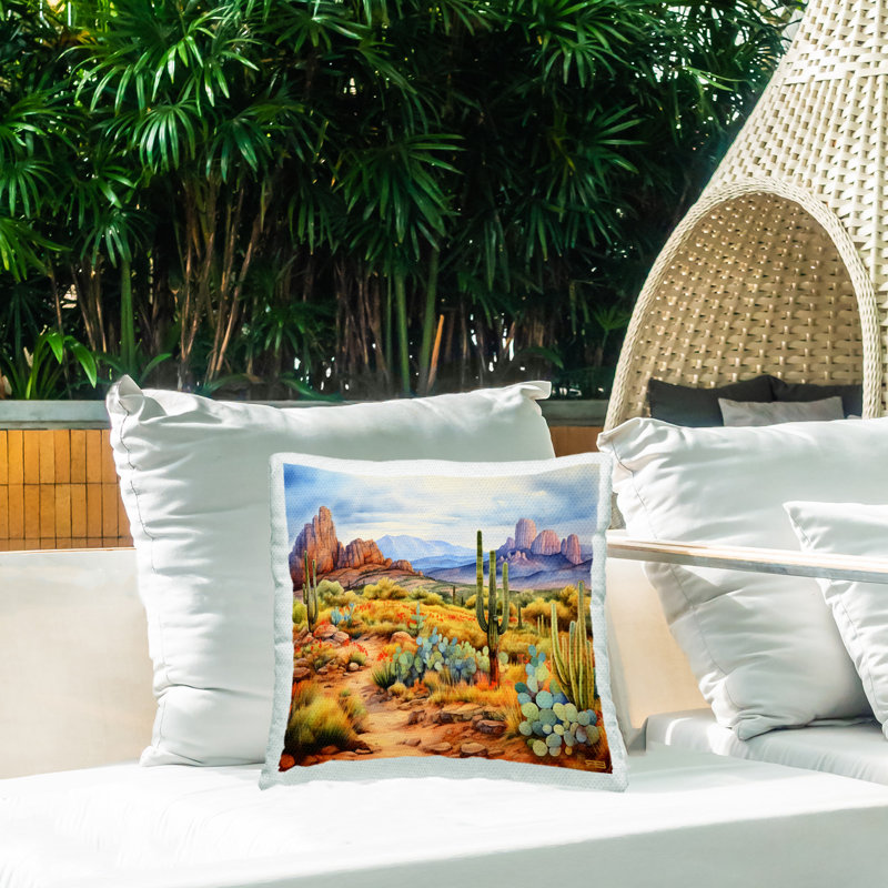 Coussin extérieur Distant Canyon Landscape
