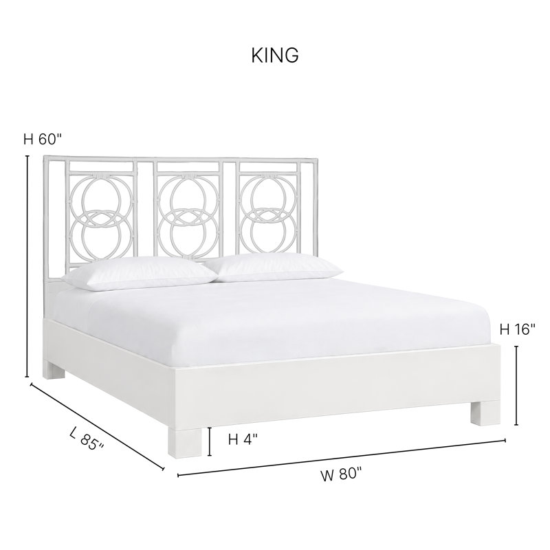 Emilia Platform Bed, King, Citrus Orange