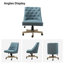 Vail 38.5" H Button-Tufted Task Chair with Solid and Manufactured Wood Base-279403239