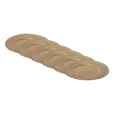 Marlee Charger Plate Infinity Braid Gold 13" - Set Of 6