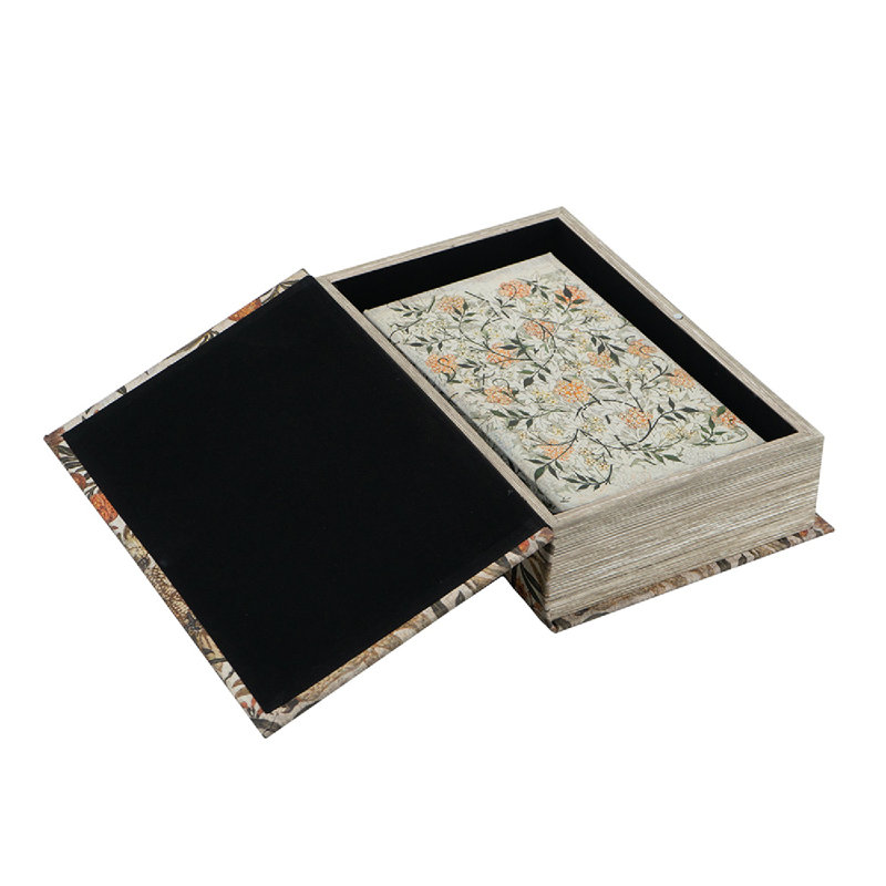 Boîtes à livres décoratives avec motifs floraux multicolores - Ensemble de 2 - Multicolore