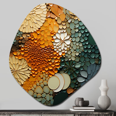 Crisdean - Hard Edge, peinture asymétrique, décoration murale en métal de forme unique moderne