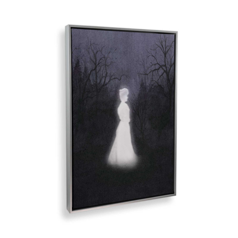 «Haunted Dusk II» par Grace Popp, reproduction d'art sur toile, H 12 po x l 8 po, Toile à cadre flottant, Argent argent
