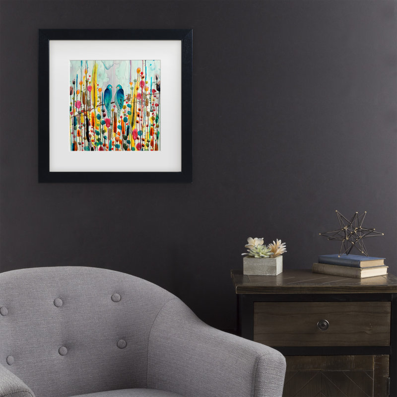 Art encadré «We» par Sylvie Demers, H 13 po x l 13 po x P 0,75 po, Noir