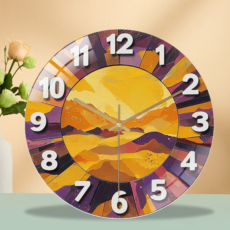 Horloge murale coucher de soleil coucher de soleil