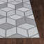 Grey Silver Modern Rug, Geometric Easy to Clean Rug For Living Room, Dining Room, Bedroom, Kitchen-2102688693