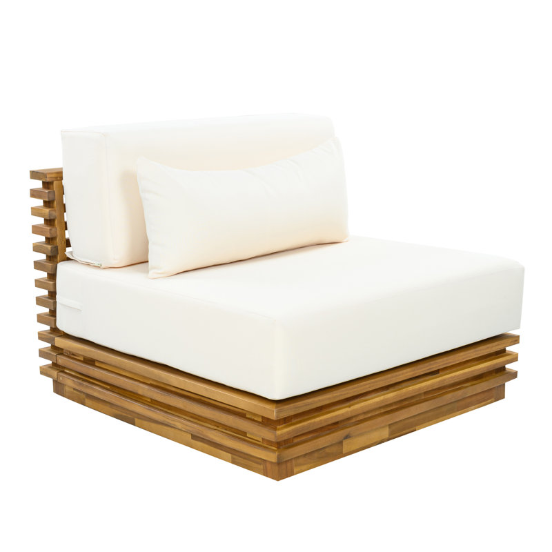 Chaises longues modernes de patio, grande structure en bois d'acacia pour la maison extérieure