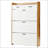 Narrow Shoe Storage Cabinet With 3 Hidden Flip Drawers & 2 Storage Drawers, Ideal For Entryway And Hallway Organization-567257196