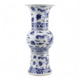 Blue and White Dragon Vase