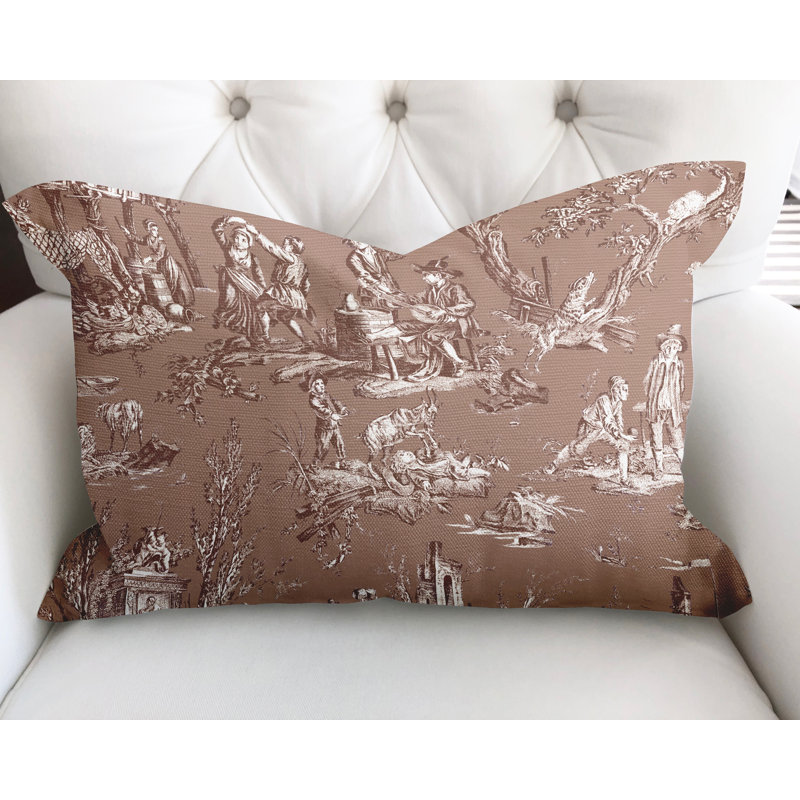  Housse et insert de coussin rectangulaire en coton Eloise, Taupe