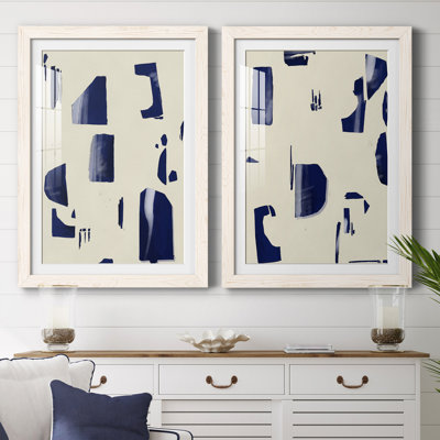 «Fragment Abstraction I», ensemble de 2 peintures encadrées