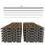 Ensemble de panneaux de clôture horizontaux en teck péruvien hybride de 6 pi x 6 pi UltraEeasy Hybrid Style-130880891-130880890