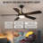 52" 5-blade Ceiling Fan With Lights And Remote Control-1909933092