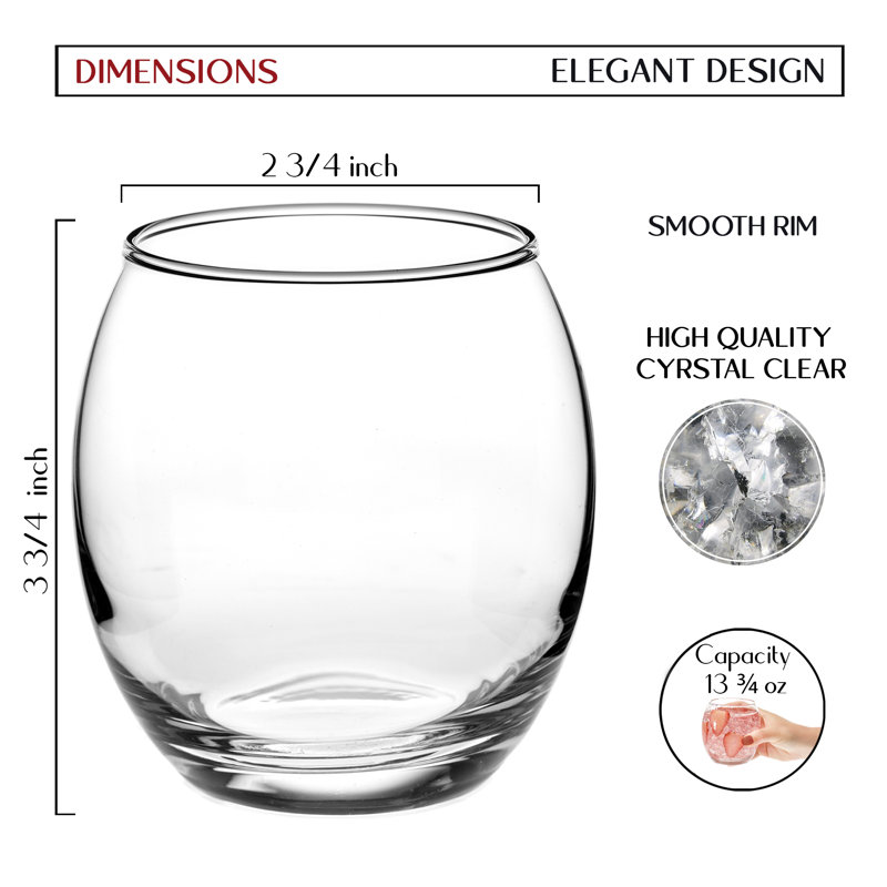 6 pièces 14 oz. Ensemble de verrerie