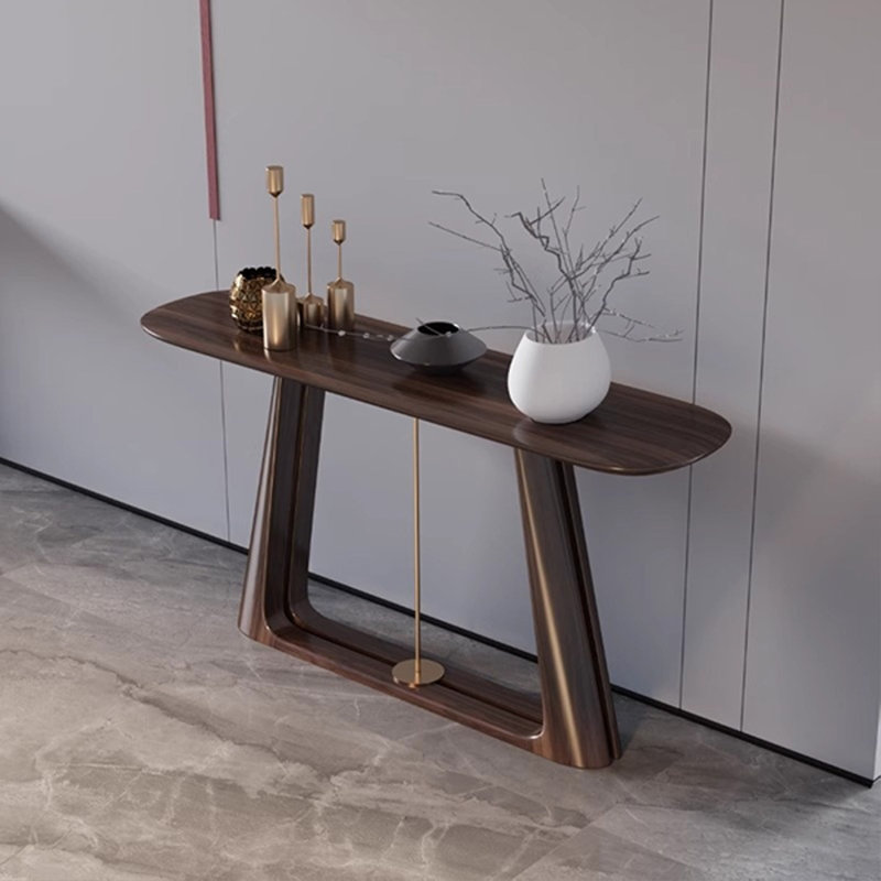 Console naturelle et rétro, H 34,65 po x l 55,11 po x P 11,81 po, Brun