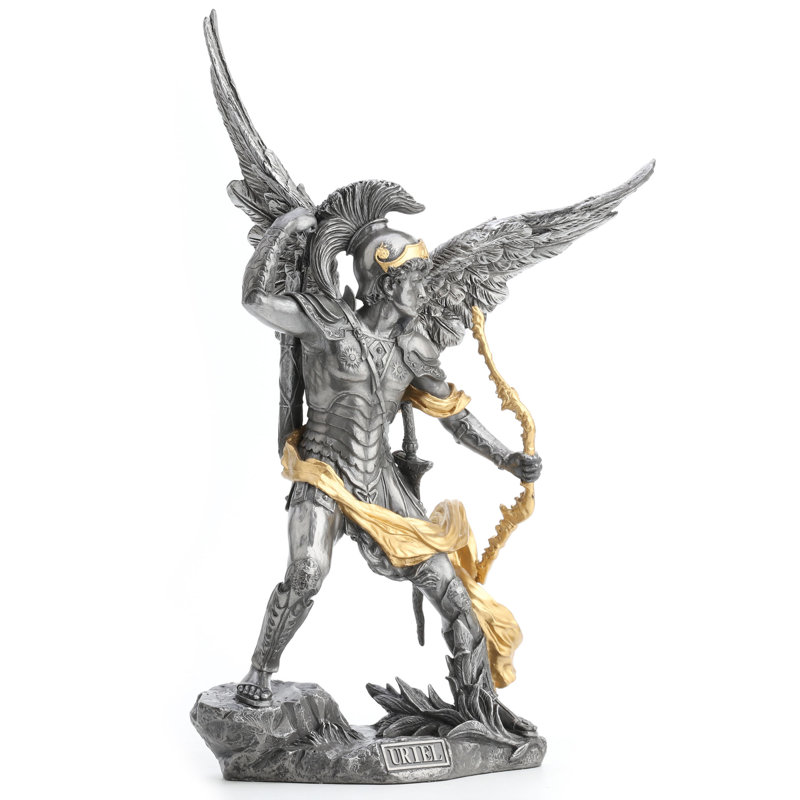 13.39 Religious Statue Gold Poly Resin
