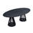 Modern Dining Table Set, Solid Wood And Mdf, For Large Kitchens