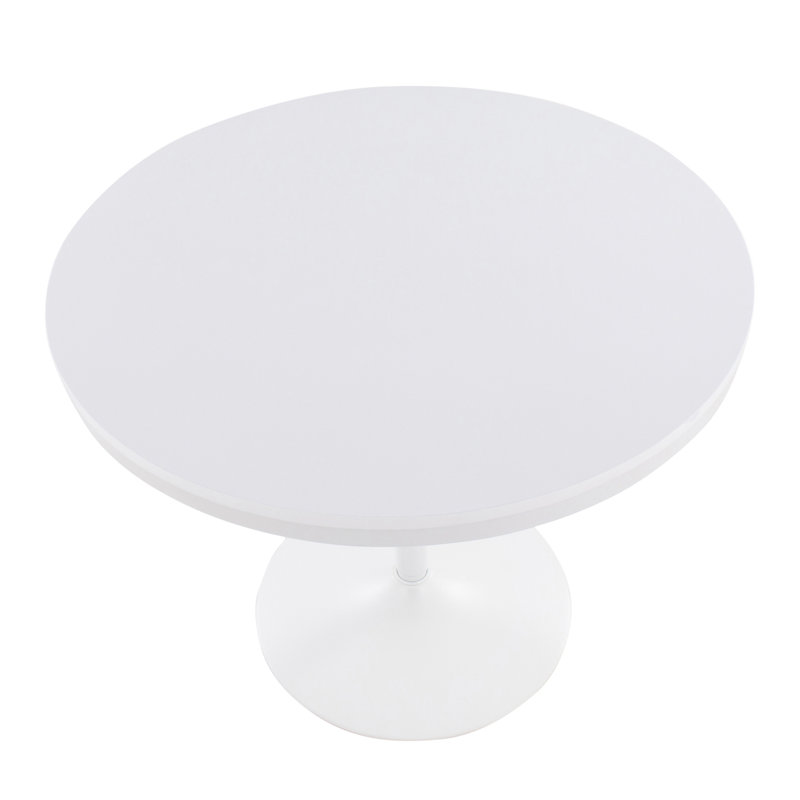 Table de salle à manger Dakota, 29.75"H x 36"L x 36"W, Blanc, Blanc