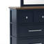Commode Tela, 8 tiroirs avec poignées en métal, bois de pin massif bleu-116748699