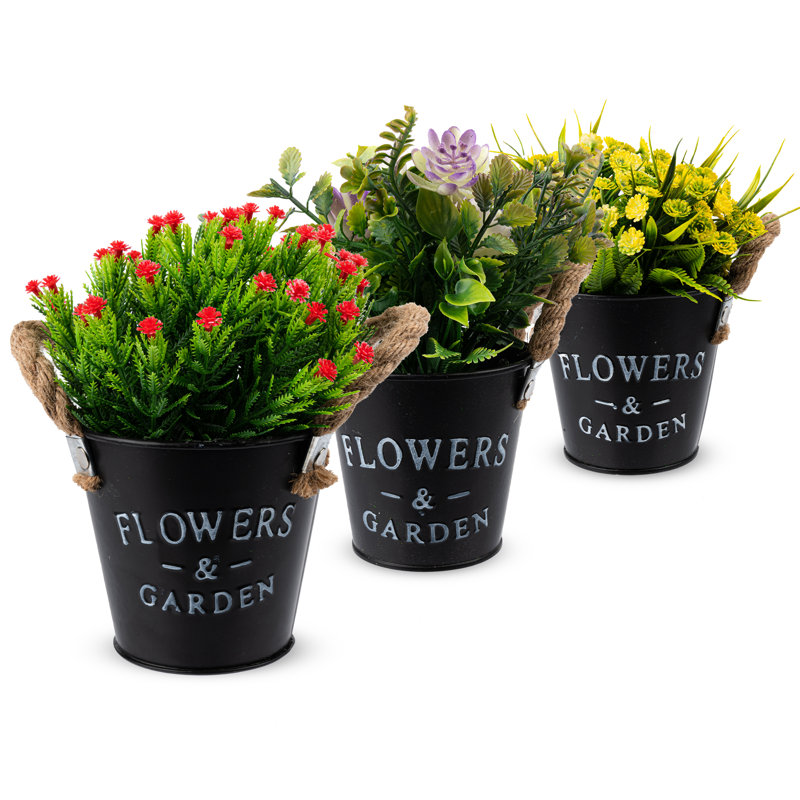 18 cm H Faux Plant, Black