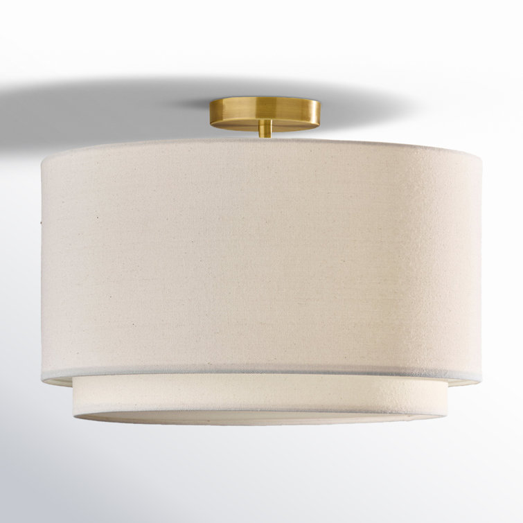 Finley Single Light Poly-Blend Semi Flush Mount