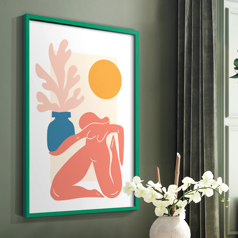 Matisse CDLI, reproduction encadrée - bois massif, Cadre simple vert, H 10 po x l 8 po
